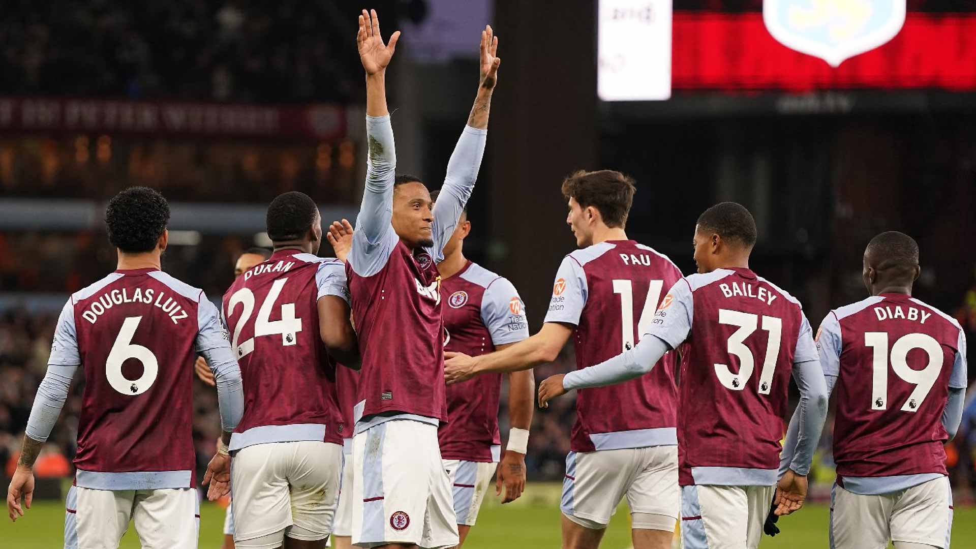 Aston Villa Hancurkan Crystal Palace di Villa Park